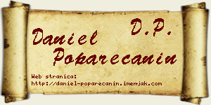 Daniel Poparečanin vizit kartica